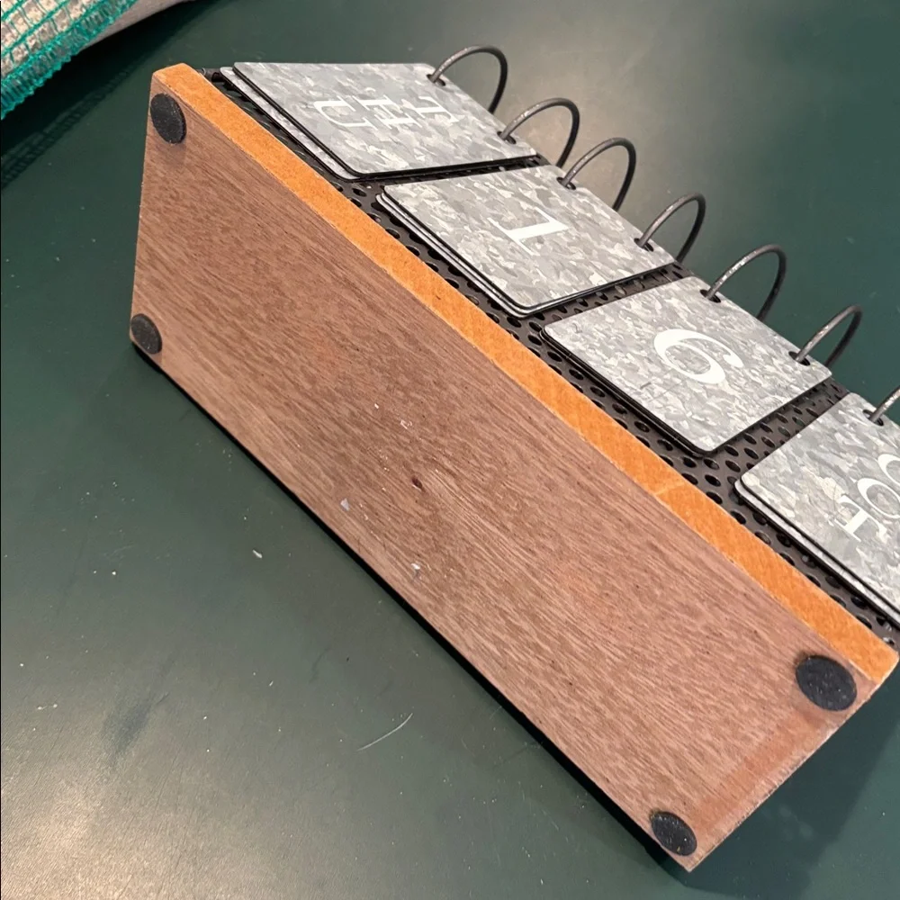Metal Perpetual flip Calendar with Black and Gray Finish